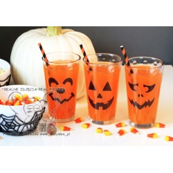 ZESTAW NAKLEJEK szklanki MINY 16sztuk HALLOWEEN