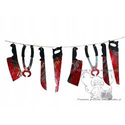 GIRLANDA KRWAWA 155CM OZDOBA HALLOWEEN