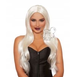 PERUKA halloween BIAŁA PROSTA 75 CM GOTH