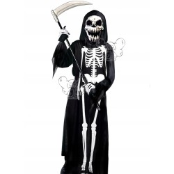 KOSTIUM SZKIELET śmierć KoŚCIOTRUP HALLOWEEN 4EL SR