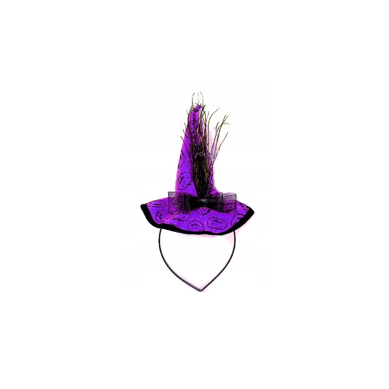 kapelusz CZAROWNICY opaska HALLOWEEN FIOLET DYNIE