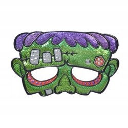 MASKA FRANKENSTEIN BŁYSZCZĄCA POTWÓR HALLOWEEN