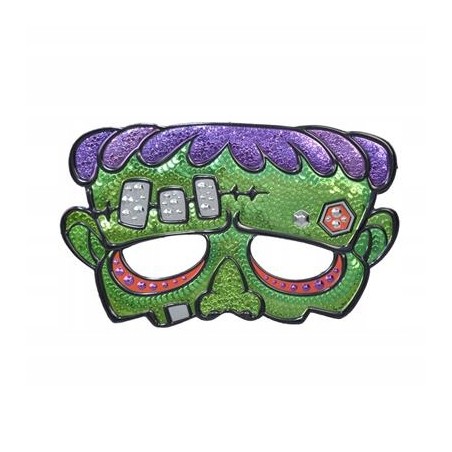 MASKA FRANKENSTEIN BŁYSZCZĄCA POTWÓR HALLOWEEN