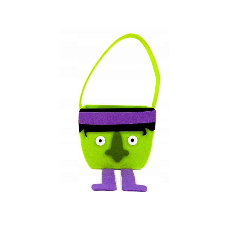 KOSZYK FILCOWY FILC SŁODYCZE CZAROWNICA HALLOWEEN