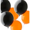 BALON BALONY HALLOWEEN CZARNY POMARAŃCZ -12SZT