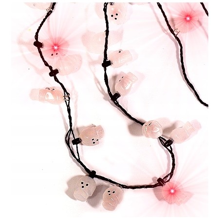 LAMPKI ŁAŃCUCH NASZYJNIK HALLOWEEN CZASZKI LED 85