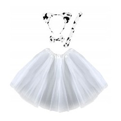 STRÓJ KOSTIUM KOTA KOT ŁACIATY CIAPKI biały 40CM