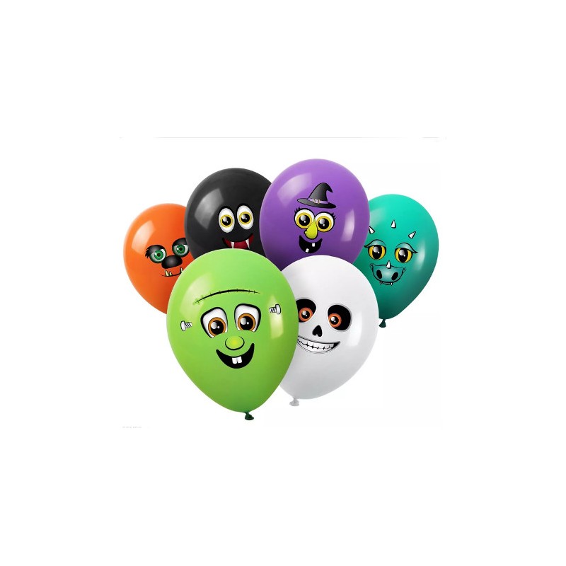 BALON BALONY POTWORY HALLOWEEN ZESTAW 6SZT