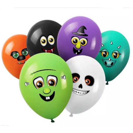 BALON BALONY POTWORY HALLOWEEN ZESTAW 6SZT