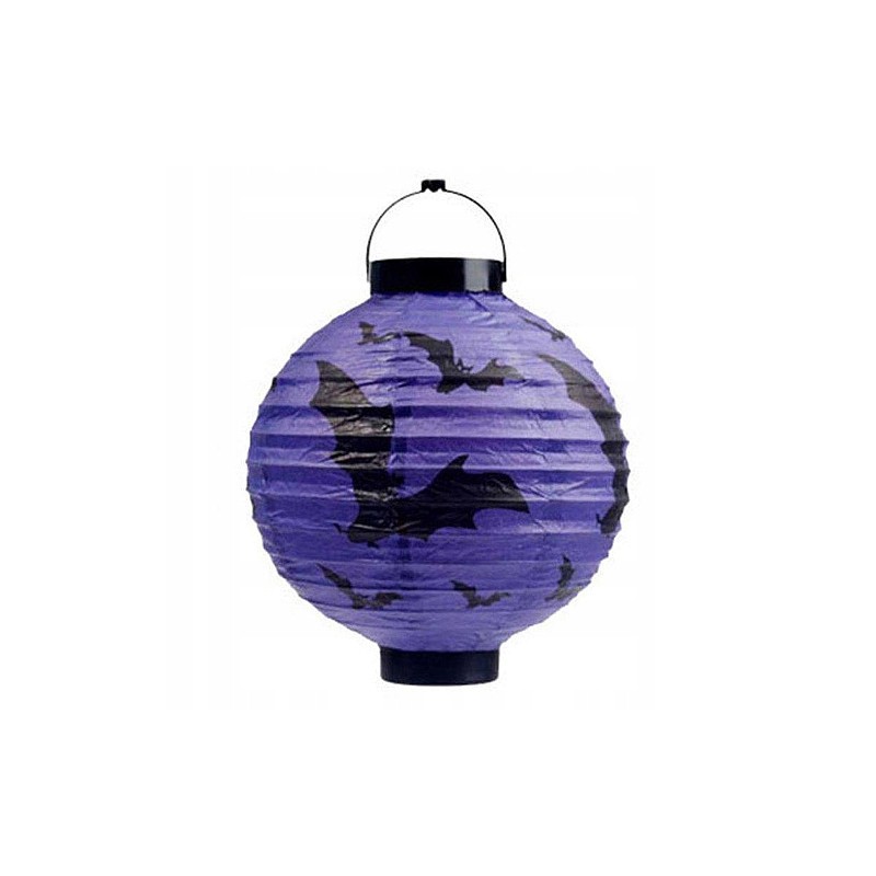 LATARNIA PAPIER LAMPION NIETOPERZE HALLOWEEN LED