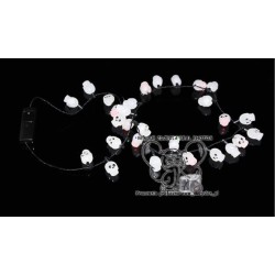 LAMPKI ŁAŃCUCH NASZYJNIK HALLOWEEN CZASZKI LED 85