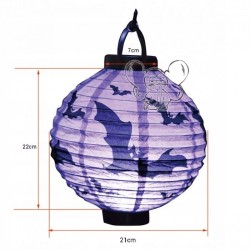 LATARNIA PAPIER LAMPION NIETOPERZE HALLOWEEN LED