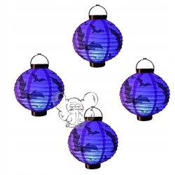 LATARNIA PAPIER LAMPION NIETOPERZE HALLOWEEN LED