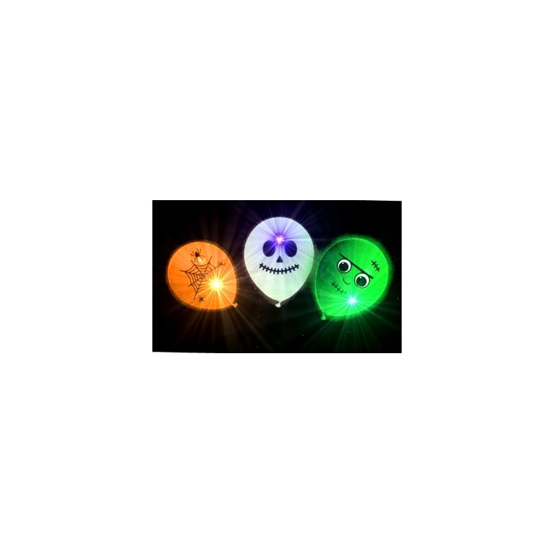 BALON BALONY LED ŚWIECĄCE HALLOWEEN CENA ZA 3 SZT