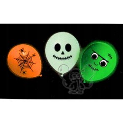 BALON BALONY LED ŚWIECĄCE HALLOWEEN CENA ZA 3 SZT