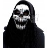 MASKA KOŚCIOTRUP TRUP SZKIELET ŚMIERĆ CZASZKA SREBRNA METALICZNA HALLOWEEN