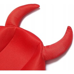 PELERYNA DIABŁA DIABLICY DIABEŁEK HALLOWEEN KAPTUR rogi HALLOWEEN