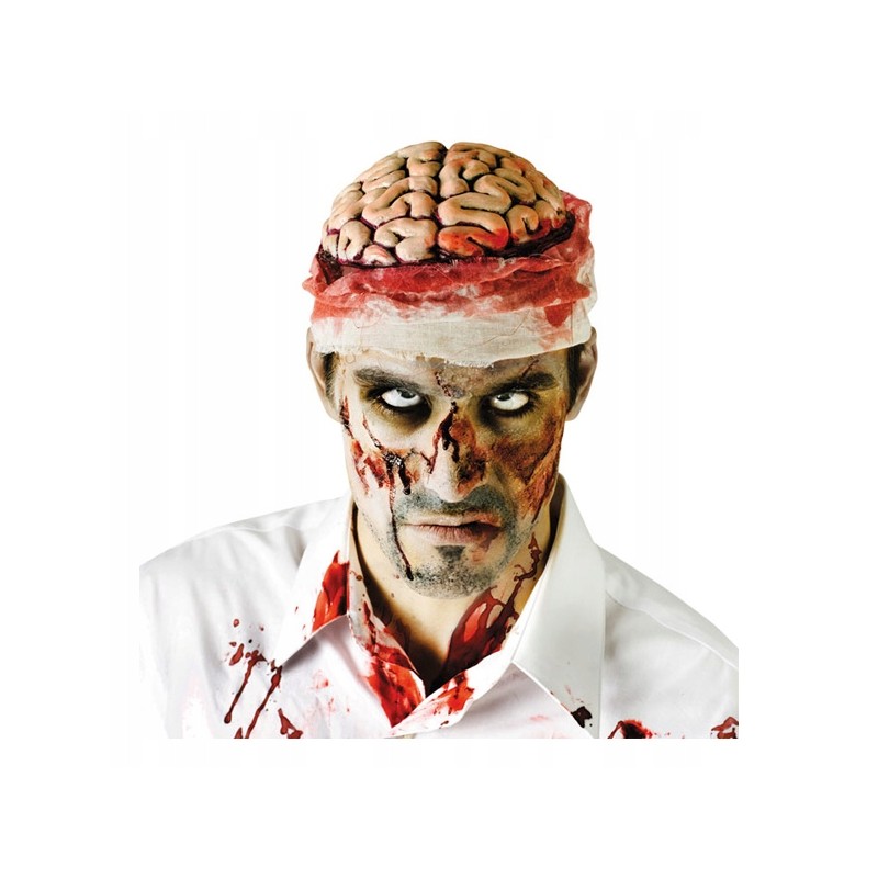 MÓZG SZTUCZNY CZAPKA ZOMBIE FLAKI HALLOWEEN