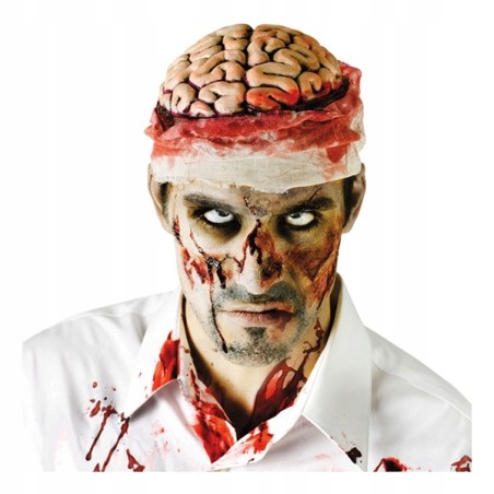 MÓZG SZTUCZNY CZAPKA ZOMBIE FLAKI HALLOWEEN