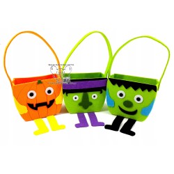 KOSZYK FILCOWY FILC SŁODYCZE CZAROWNICA HALLOWEEN