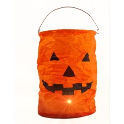 LATARNIA PAPIEROWA LAMPA ZE ŚWIECZKĄ LED HALLOWEEN