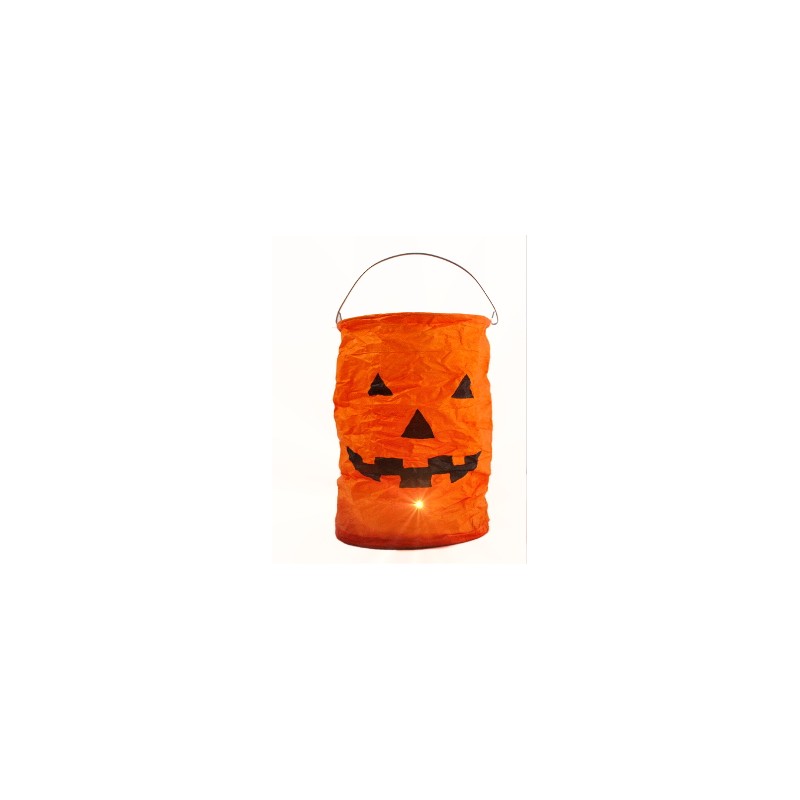 LATARNIA PAPIEROWA LAMPA ZE ŚWIECZKĄ LED HALLOWEEN