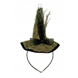 kapelusz CZAROWNICY opaska HALLOWEEN KHAKI DYNIE