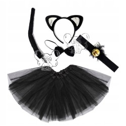 STRÓJ KOSTIUM KOT KOTA CZARNY KOTEK 30CM BP OBROŻA