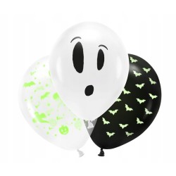 BALON BALONY HALLOWEEN FLUORESTENCYJNE ŚWIECĄCE UV