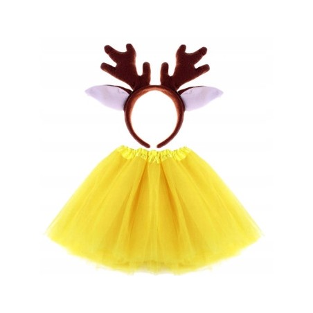 KOSTIUM RENIFER JELONEK ROGI KK SPÓDNICA 30cm ŻÓŁT