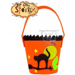 KOSZYK KOSZ Z FILCU FILC SŁODYCZE HALLOWEEN KOT