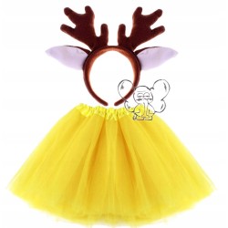KOSTIUM RENIFER JELONEK ROGI KK SPÓDNICA 30cm ŻÓŁT