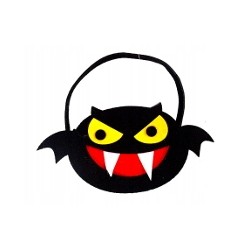 KOSZYK FILCOWY FILC SŁODYCZE HALLOWEEN NIETOPERZ