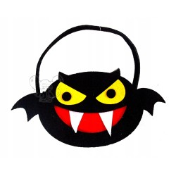 KOSZYK FILCOWY FILC SŁODYCZE HALLOWEEN NIETOPERZ