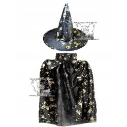 strój kostium czarownicy halloween złoty 120 andrzejki bal karnawał