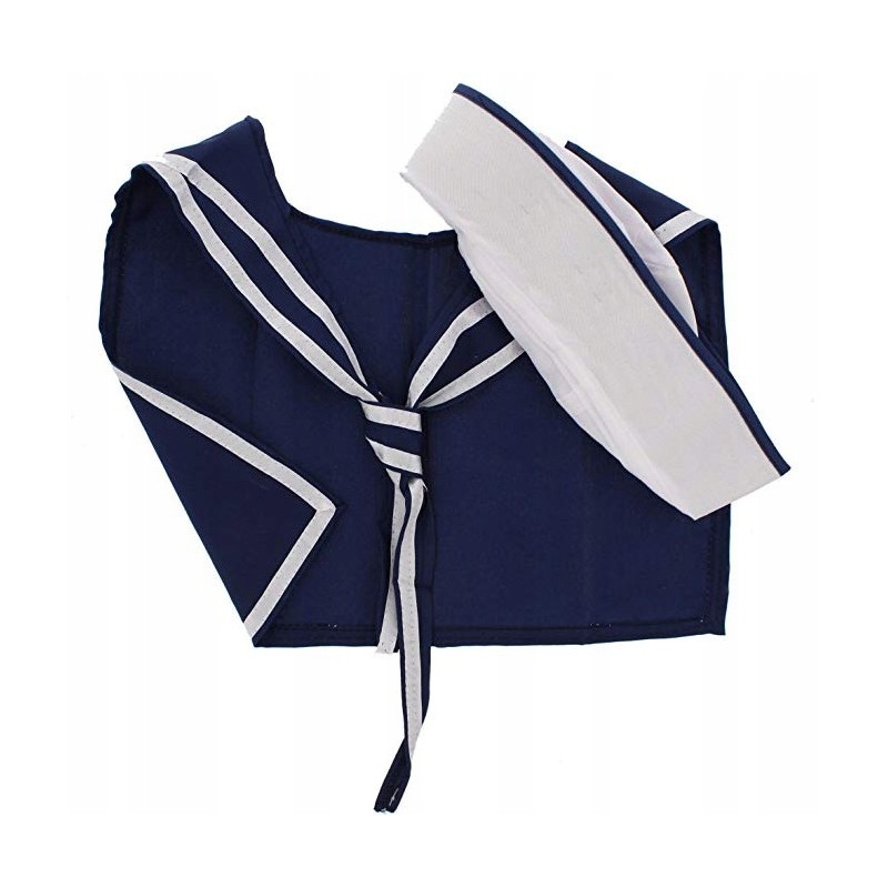 KOSTIUM STRÓJ MARYNARZ MARYNARZA CZAPKA + KOŁNIERZ