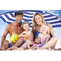 PARASOL PLAŻOWY 170CM + PARAWAN 12M MŁOTEK UCHWYT