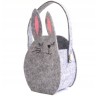 KOSZYK WIELKANOC FILC FILCOWY ZAJĄC SZARY GIRL