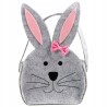 KOSZYK KOSZ WIELKANOC FILCOWY ZAJĄC SZARY girl 2