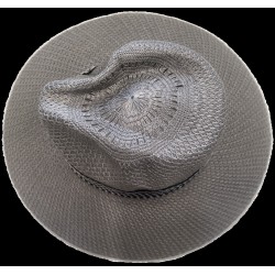 KAPELUSZ LNIANY FEDORA LETNI MĘSKI plażowy  duży popielaty