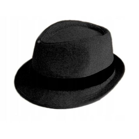 KAPELUSZ BAWEŁNA PANAMA LETNI MĘSKI plażowy czarny