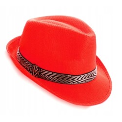 KAPELUSZ JACKSON CAPONE TRILBY FEDORA CZERWONY