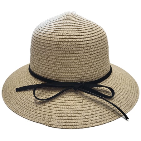 KAPELUSZ damski letni plaża kokarda toczek