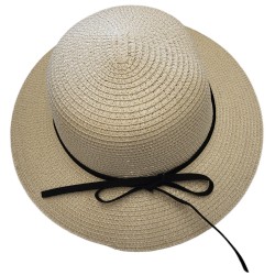 KAPELUSZ damski letni plaża kokarda toczek