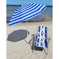 zestaw urlopowy leżak aluminium i parasol plażowy 160cm ze świdrem montaż