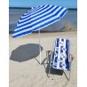 zestaw urlopowy leżak aluminium i parasol plażowy 160cm ze świdrem montaż