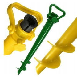 zestaw urlopowy leżak aluminium i parasol plażowy 160cm ze świdrem montaż