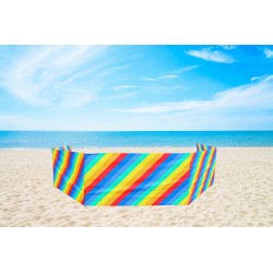 PARAWAN PLAŻOWY POLSKI 8m multikolor ukos + młotek