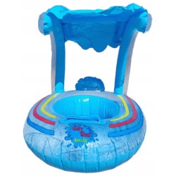 koło dmuchane dla dzieci z daszkiem przeciwsłonecznym