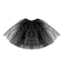 SPÓDNICZKA TIUL tiulowa Z PODSZEWKĄ 40 cm CZARNA 4 warstwy